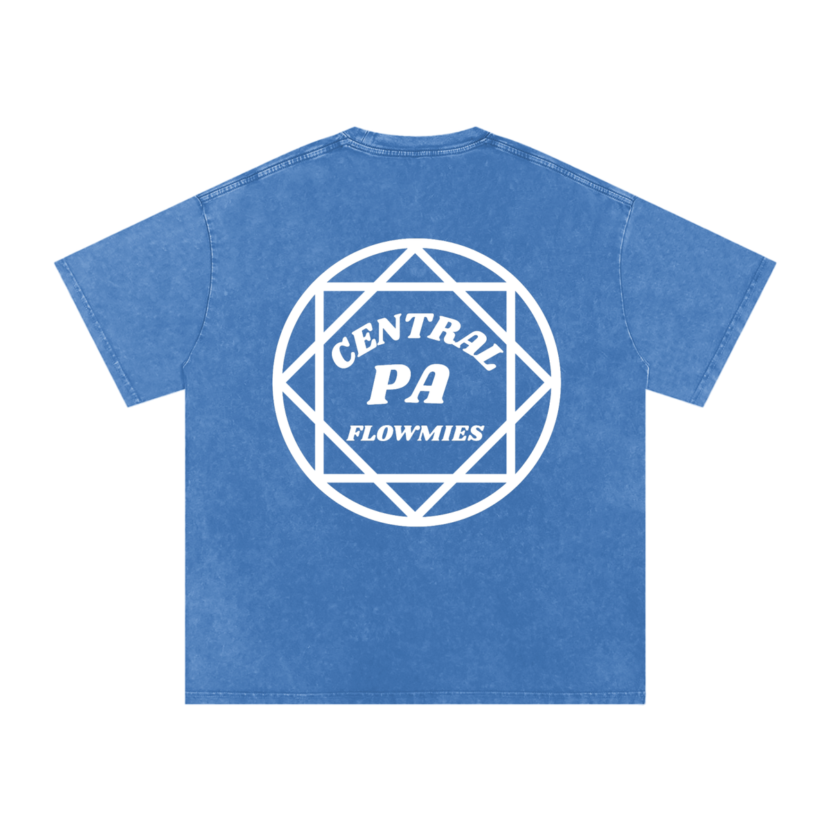 Snow Washed Oversized Cotton T-Shirt CPA WHITE LOGO