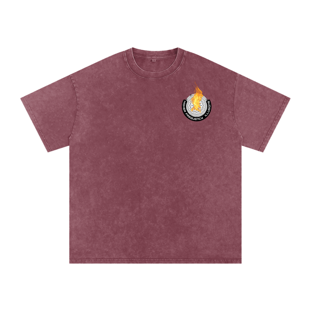 Snow Washed Oversized Cotton T-Shirt