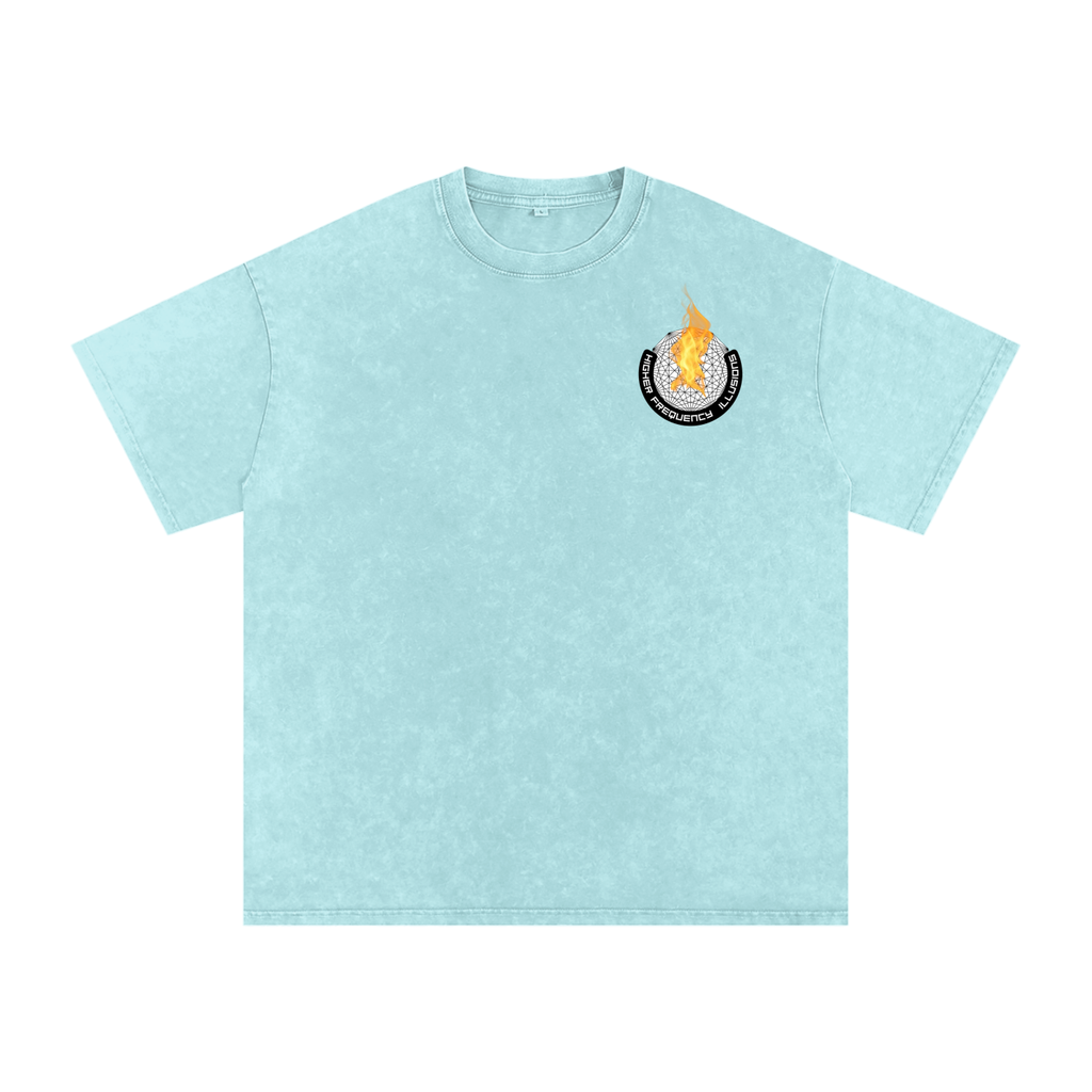 Snow Washed Oversized Cotton T-Shirt