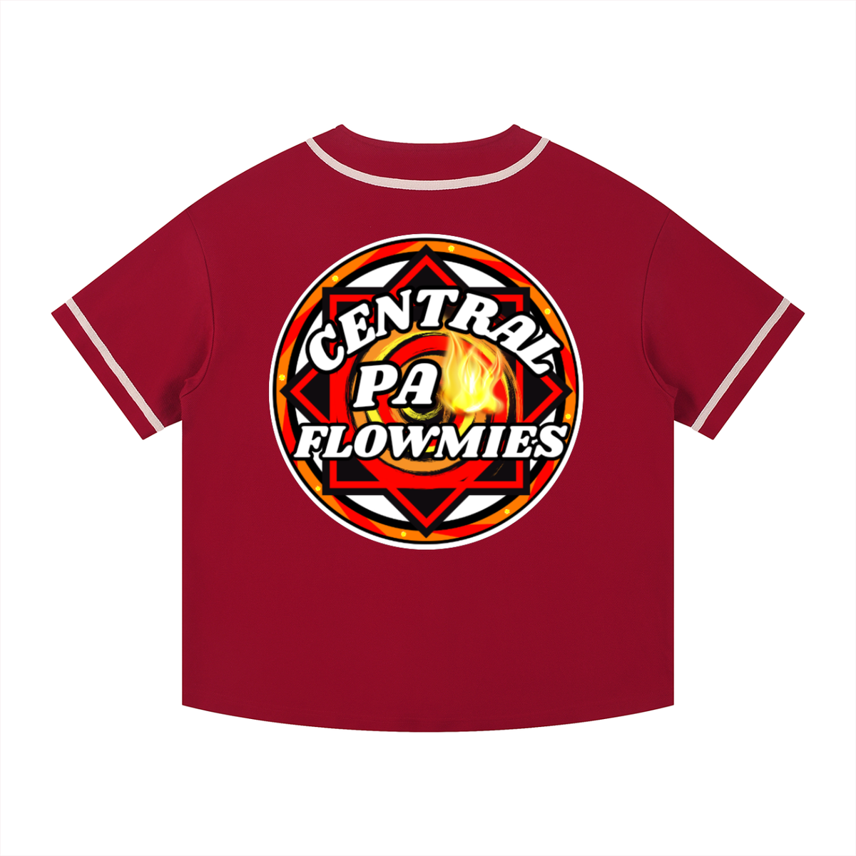 Contrast Piped Button-Up Jersey CPA LOGO