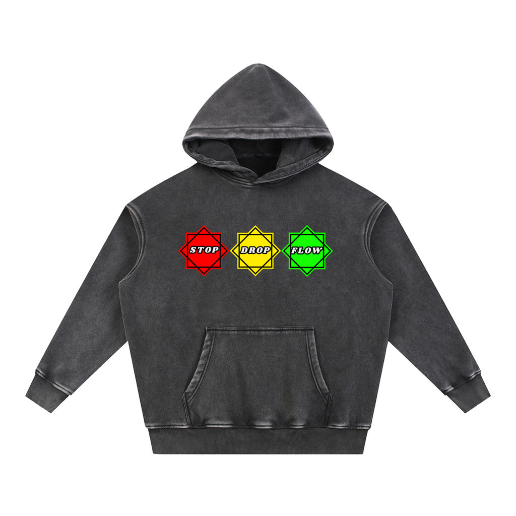 Snow Wash Fleece Oversize Hoodie SDF