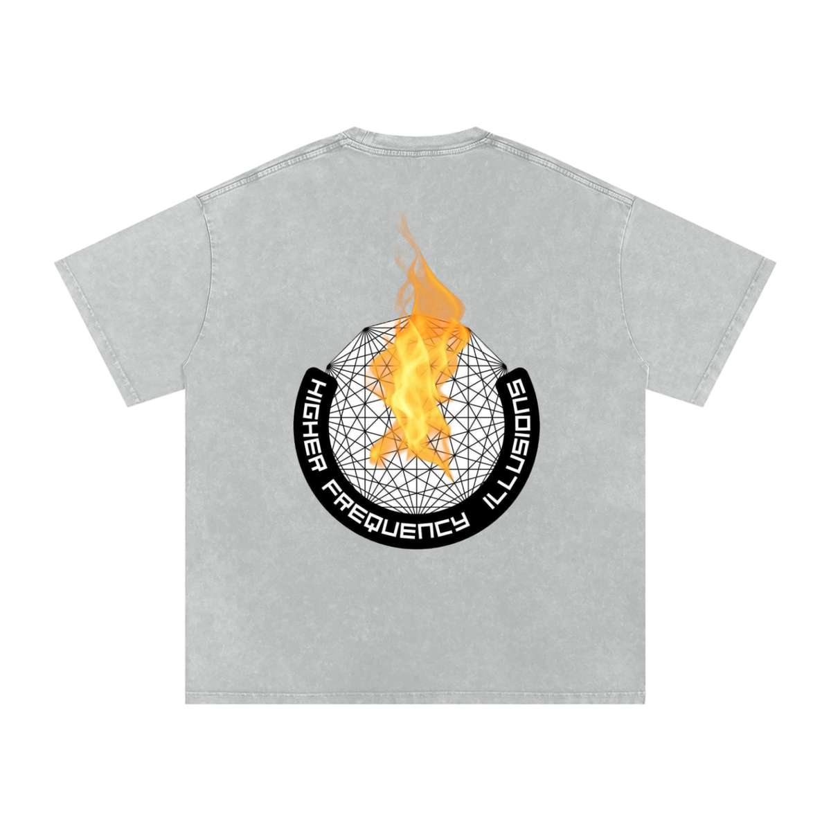 Snow Washed Oversized Cotton T-Shirt