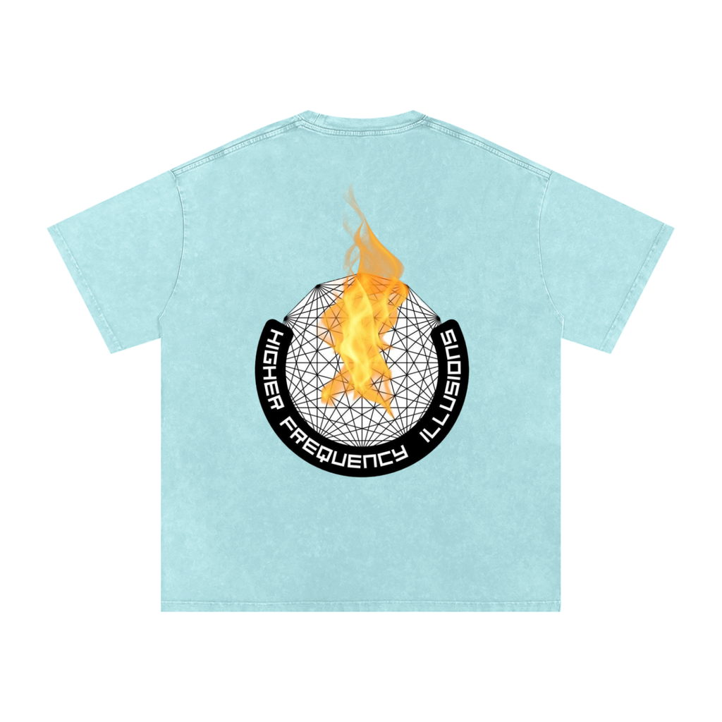 Snow Washed Oversized Cotton T-Shirt