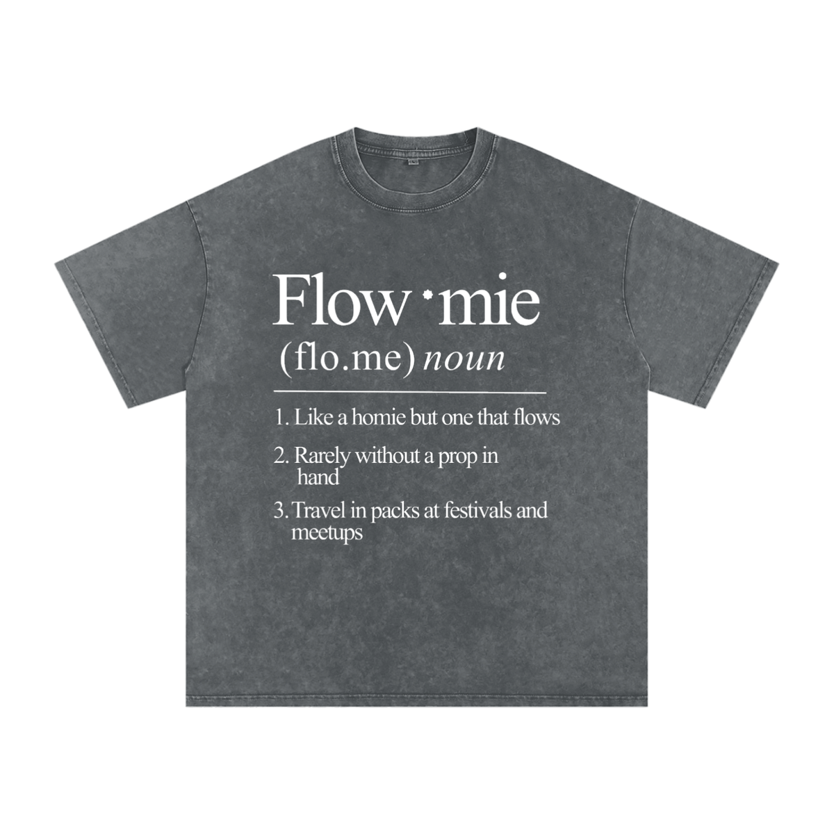 Snow Washed Oversized Cotton T-Shirt FLOWMIE DEFINITION