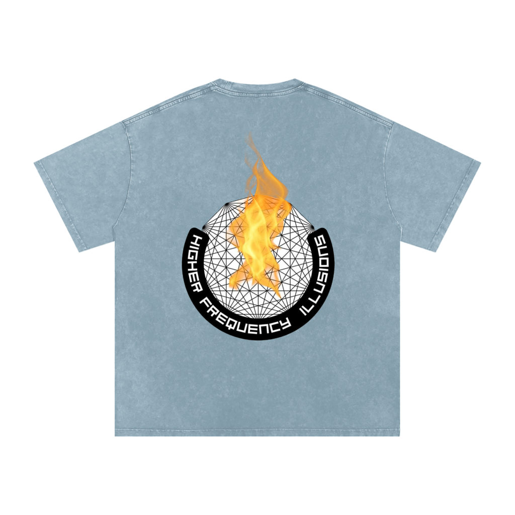 Snow Washed Oversized Cotton T-Shirt