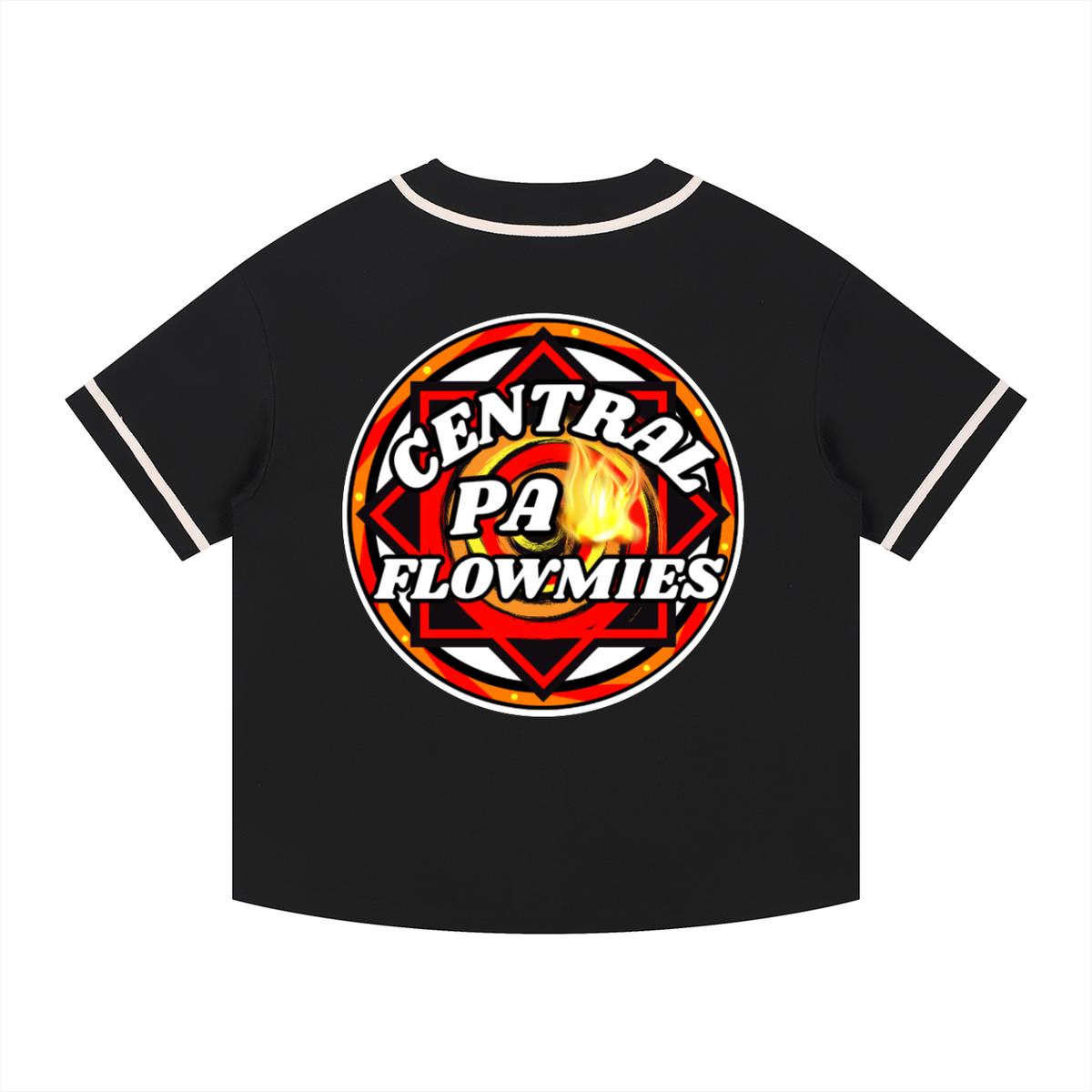 Contrast Piped Button-Up Jersey CPA LOGO
