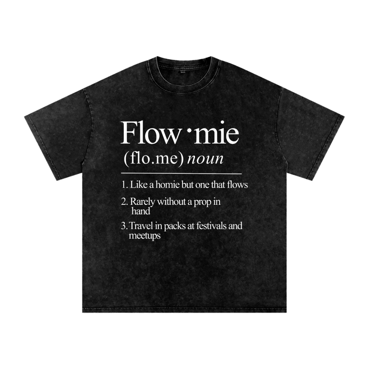 Snow Washed Oversized Cotton T-Shirt FLOWMIE DEFINITION