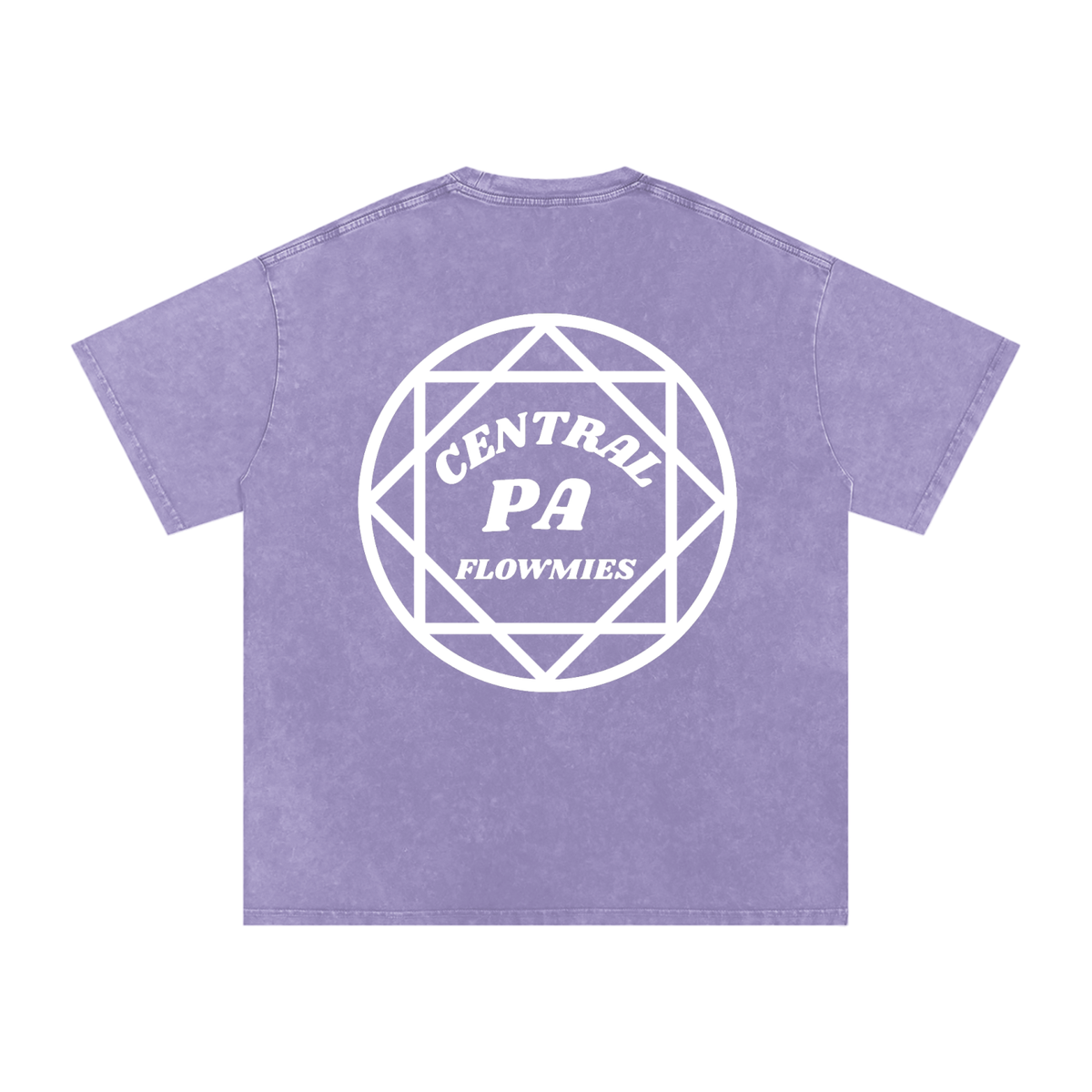 Snow Washed Oversized Cotton T-Shirt CPA WHITE LOGO