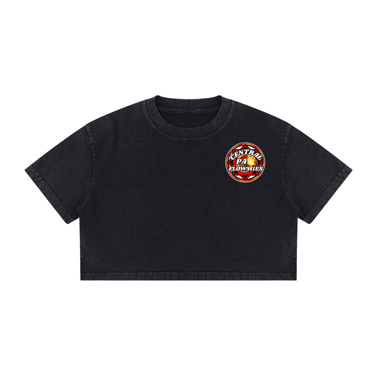 Women's Mineral Wash Cotton Crop T-Shirt
