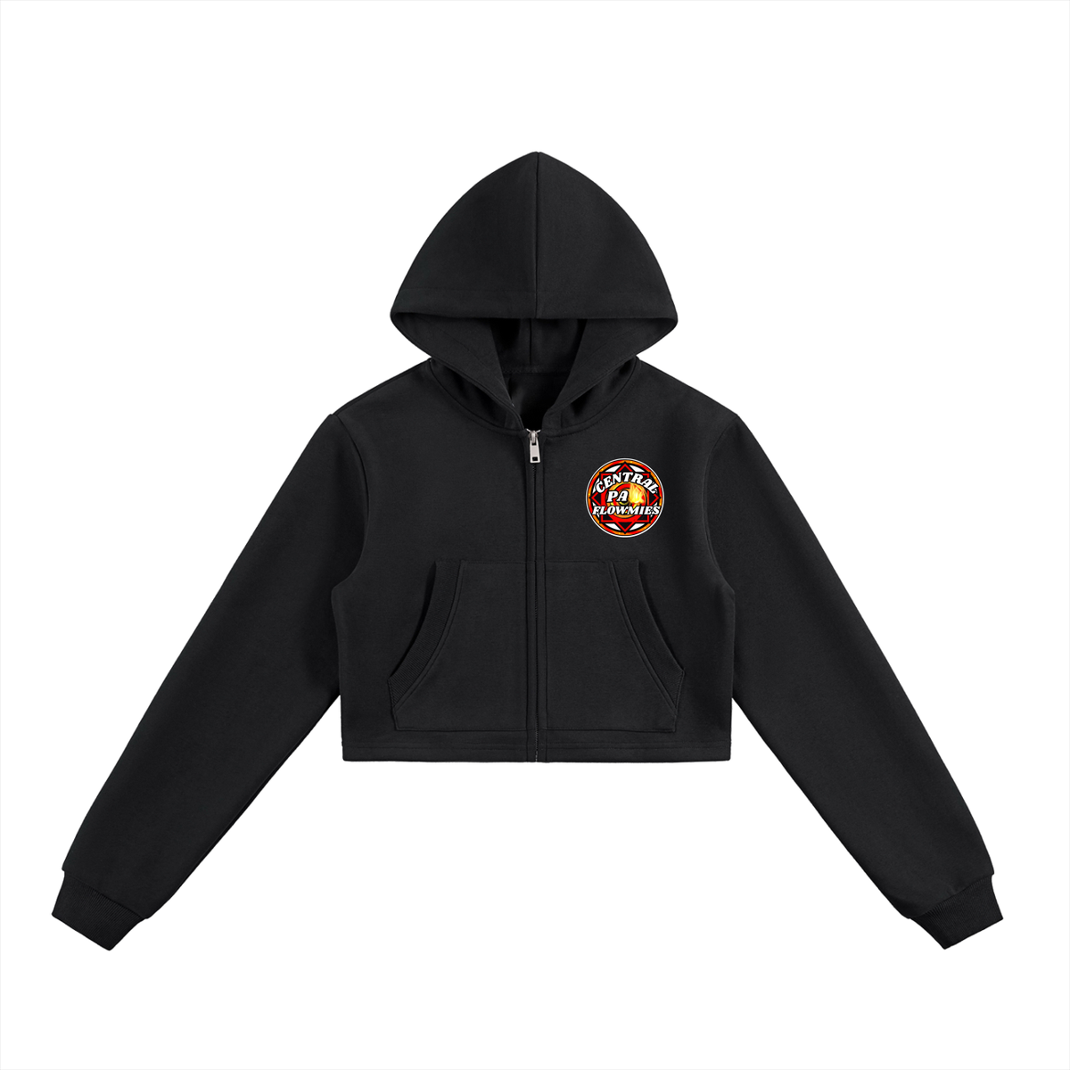 Essential Cropped Zip-Up Hoodie CPA LOGO